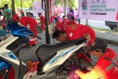 Masjid Raya Annur dan Baznas Riau Resmi Buka Layanan Servis dan Ganti Oli Motor Gratis untuk 400 Ojol