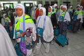 Jemaah Haji Kloter 05 BTH Asal Kampar Sudah Berangkat Menuju Pekanbaru