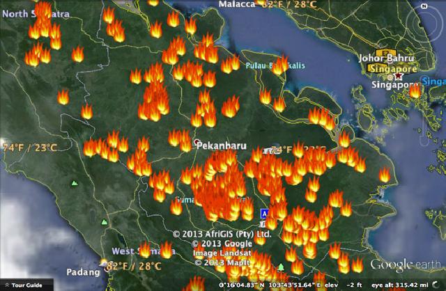  Gawat, Riau Dikepung Ratusan Titik Api Lagi