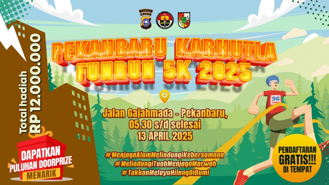 Yuk Ikuti Pekanbaru Karhutla Fun Run 5K, Ada Hadiah dan Doorprize Menarik!