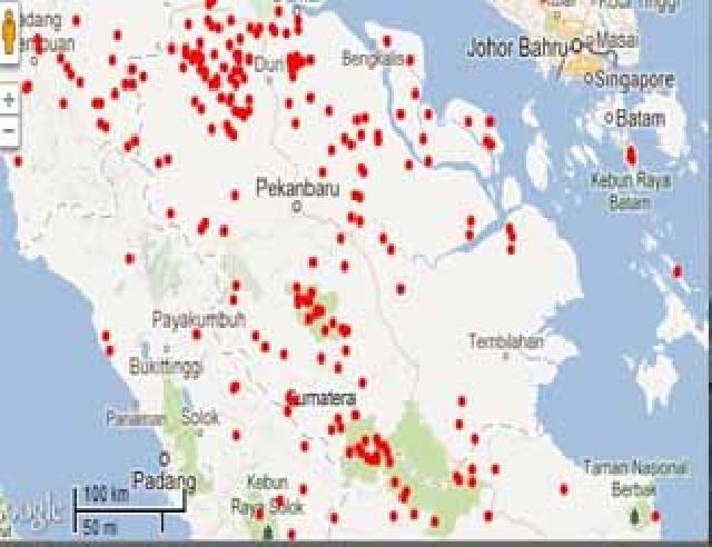  Hari Ini, Sebelas Hotspot Terdeteksi di Riau