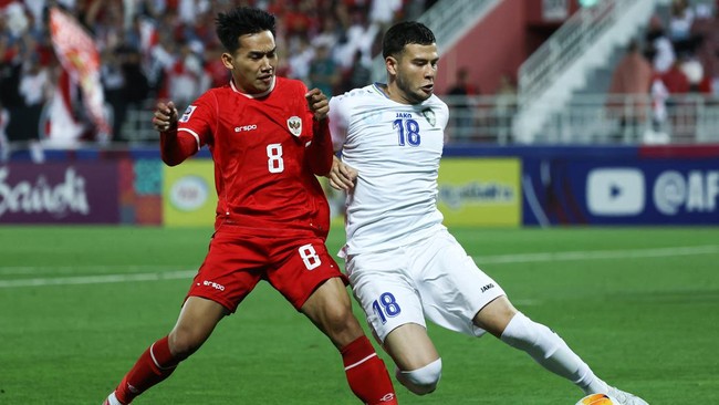 Timnas Indonesia U-23 Kalah 0-2 dari Uzbekistan