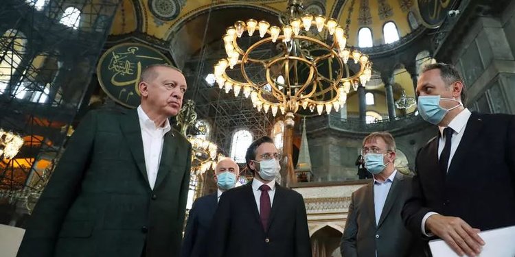 Presiden Turki Sidak Ke Hogia Sophia Jelang Sholat Jumat Berjamaah