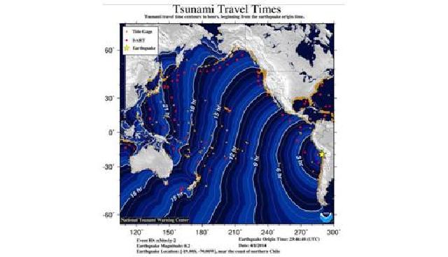 Tsunami Chile sampai Indonesia Hampir 1 Meter
