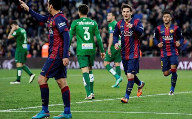  Messi Ngamuk, Barcelona Hujani Levante 5 Gol 