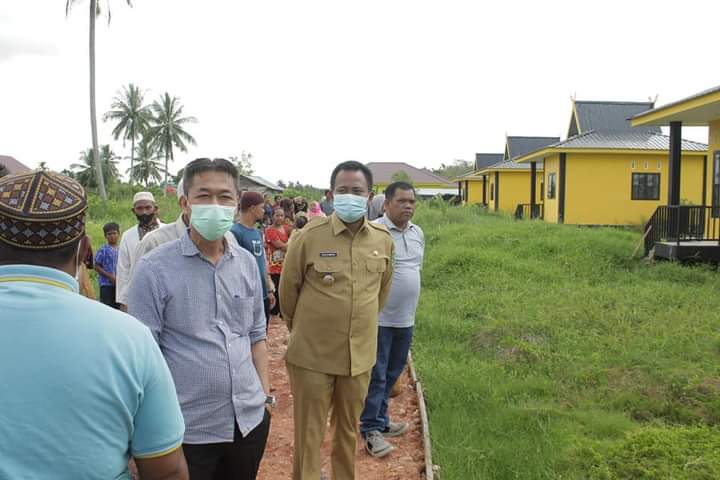 Bupati Afrizal Sintong Meninjau 15 Unit Rumah Nelayan di Jalan SMAN 2 Kelurahan Bagan Hulu