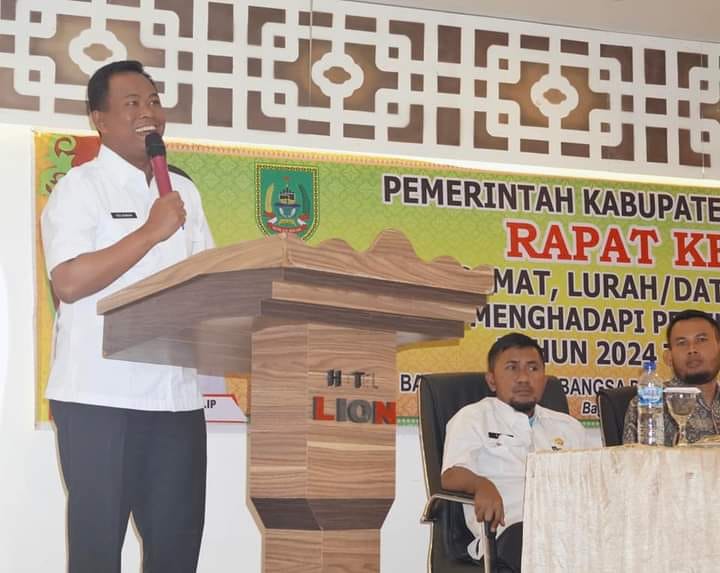 Wabup Rohil Buka Raker Kesiapan Camat Dan Lurah Serta Penghulu Dalam Pilkada Serentak 2024
