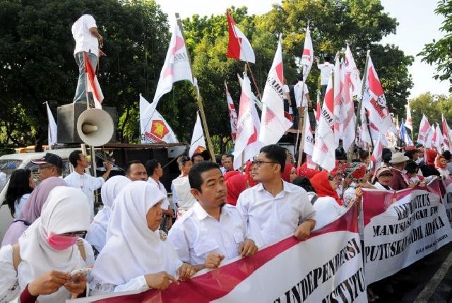 Ratusan Kader Gerindra Riau Geruduk Jakarta