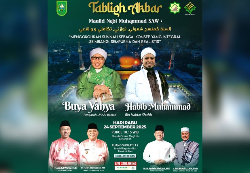 Besok, Buya Yahya dan Habib Muhammad Haidar Syahab Isi Tabligh Akbar Maulid Nabi di Masjid Raya Annur