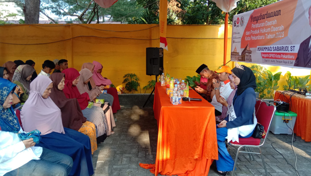 Sabarudi Edukasi Masyarakat Soal Perda Kota Pekanbaru di Jalan Kenanga Kulim