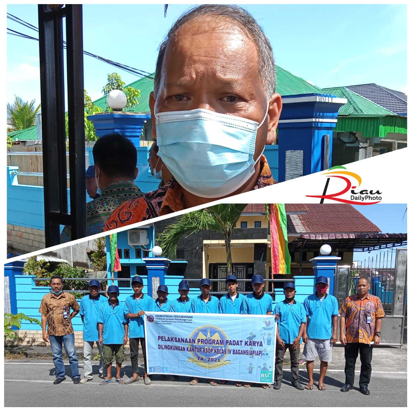 KSOP Kelas IV Bagansiapiapi Lakukan Giat Padat Karya Rehabilitasi Rumah Dinas