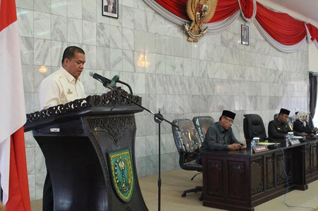 Di Sidang Parpurna, Bupati Inhu Sampaikan LKPJ 2014 dan Akhir Masa Jabatan Periode 2010-2015