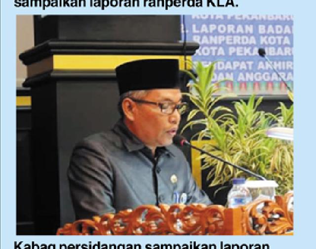 Wakil Rakyat Pekanbaru Sahkan Perda Kota Layak Anak