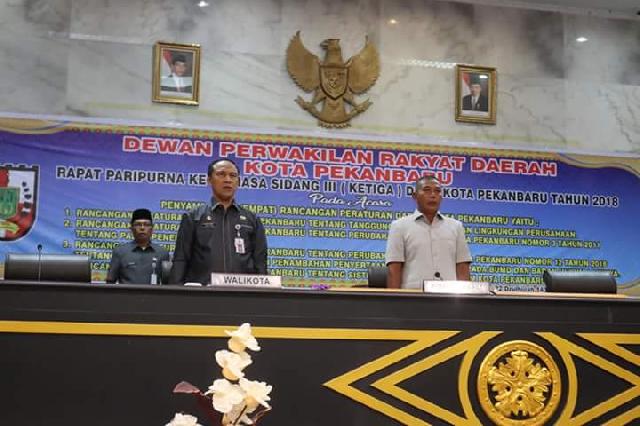 Wakil Rakyat Resmi Bahas 4 Ranperda Kota Pekanbaru