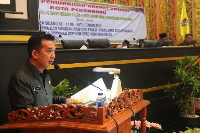 Ketua Dewan Sementara, Nama Pimpinan Dewan dan Susunan Fraksi DPRD Pekanbaru 2019 - 2024 Telah Terbentuk